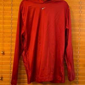 Nike Grey Tag Hoodie Large Red Gently Loved (OL)